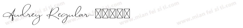 Audrey Regular字体转换